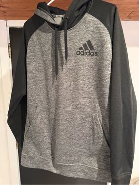 adidas Men’s Black & Gray Pullover Hoodie